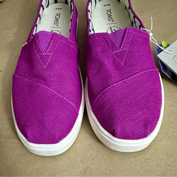 NEW - TOMS Alpargata Cupsole Dark Pink Slip On Flats Size 9.5 - Picture 2 of 7